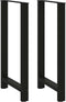 vidaXL - Salontafelpoten - 2 - st - 60x(110-111) - cm - staal - zwart