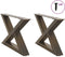 vidaXL - Salontafelpoten - 2 - st - 60x(30-31,3) - cm - staal - naturel