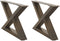 vidaXL - Salontafelpoten - 2 - st - 60x(30-31,3) - cm - staal - naturel