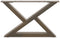 vidaXL - Salontafelpoten - 2 - st - 60x(30-31,3) - cm - staal - naturel