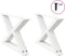 vidaXL - Salontafelpoten - 2 - st - 60x(30-31,3) - cm - staal - wit