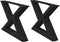 vidaXL - Salontafelpoten - 2 - st - 60x(30-31,3) - cm - staal - zwart