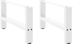 vidaXL - Salontafelpoten - 2 - st - 60x(30-31) - cm - staal - wit