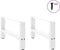 vidaXL - Salontafelpoten - 2 - st - 60x(30-31) - cm - staal - wit