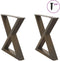 vidaXL - Salontafelpoten - 2 - st - 60x(42-43,3) - cm - staal - naturel