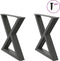 vidaXL - Salontafelpoten - 2 - st - 60x(42-43,3) - cm - staal - antraciet