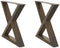 vidaXL - Salontafelpoten - 2 - st - 60x(42-43,3) - cm - staal - naturel