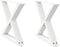 vidaXL - Salontafelpoten - 2 - st - 60x(42-43,3) - cm - staal - wit