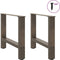 vidaXL - Salontafelpoten - 2 - st - 60x(42-43) - cm - staal - naturel