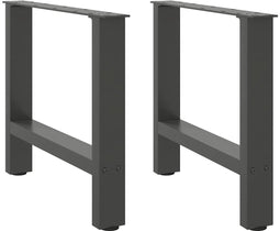 vidaXL - Salontafelpoten - 2 - st - 60x(42-43) - cm - staal - antraciet