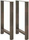 vidaXL - Salontafelpoten - 2 - st - 60x(90-91) - cm - staal - naturel