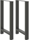 vidaXL - Salontafelpoten - 2 - st - 60x(90-91) - cm - staal - antraciet