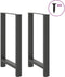vidaXL - Salontafelpoten - 2 - st - 60x(90-91) - cm - staal - antraciet