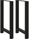 vidaXL - Salontafelpoten - 2 - st - 60x(90-91) - cm - staal - zwart