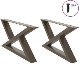 vidaXL - Salontafelpoten - 2 - st - 70x(30-31,3) - cm - staal - naturel