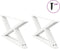 vidaXL - Salontafelpoten - 2 - st - 70x(30-31,3) - cm - staal - wit