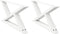 vidaXL - Salontafelpoten - 2 - st - 70x(30-31,3) - cm - staal - wit