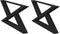 vidaXL - Salontafelpoten - 2 - st - 70x(30-31,3) - cm - staal - zwart