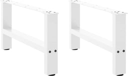 vidaXL - Salontafelpoten - 2 - st - 70x(30-31) - cm - staal - wit