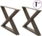 vidaXL - Salontafelpoten - 2 - st - 70x(42-43,3) - cm - staal - naturel