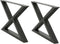 vidaXL - Salontafelpoten - 2 - st - 70x(42-43,3) - cm - staal - antraciet