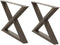 vidaXL - Salontafelpoten - 2 - st - 70x(42-43,3) - cm - staal - naturel