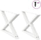 vidaXL - Salontafelpoten - 2 - st - 70x(42-43,3) - cm - staal - wit