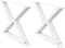 vidaXL - Salontafelpoten - 2 - st - 70x(42-43,3) - cm - staal - wit