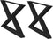 vidaXL - Salontafelpoten - 2 - st - 70x(42-43,3) - cm - staal - zwart