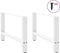 vidaXL - Salontafelpoten - 2 - st - 70x(42-43) - cm - staal - wit