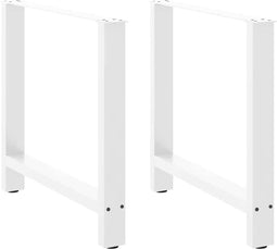 vidaXL - Salontafelpoten - 2 - st - 70x(72-73) - cm - staal - wit