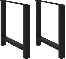 vidaXL - Salontafelpoten - 2 - st - 70x(72-73) - cm - staal - zwart