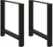 vidaXL - Salontafelpoten - 2 - st - 70x(72-73) - cm - staal - zwart