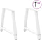vidaXL - Salontafelpoten - 2 - st - A-vormig - 100x(72-73) - cm - staal - wit