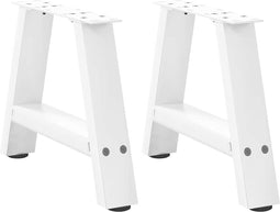 vidaXL - Salontafelpoten - 2 - st - A-vormig - 30x(30-31) - cm - staal - wit
