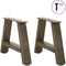 vidaXL - Salontafelpoten - 2 - st - A-vormig - 30x(30-31) - cm - staal