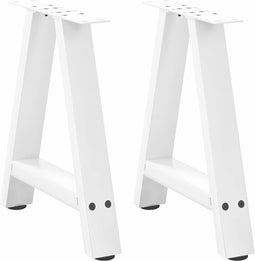 vidaXL - Salontafelpoten - 2 - st - A-vormig - 38x(42-43) - cm - staal - wit