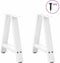 vidaXL - Salontafelpoten - 2 - st - A-vormig - 38x(42-43) - cm - staal - wit