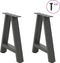 vidaXL - Salontafelpoten - 2 - st - A-vormig - 38x(42-43) - cm - staal - antraciet