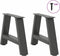 vidaXL - Salontafelpoten - 2 - st - A-vormig - 40x(30-31) - cm - staal - antraciet