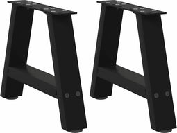 vidaXL - Salontafelpoten - 2 - st - A-vormig - 50x(30-31) - cm - staal - zwart