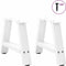 vidaXL - Salontafelpoten - 2 - st - A-vormig - 50x(30-31) - cm - staal - wit