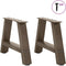 vidaXL - Salontafelpoten - 2 - st - A-vormig - 50x(30-31) - cm - staal