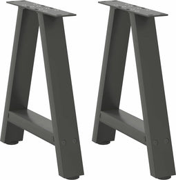 vidaXL - Salontafelpoten - 2 - st - A-vormig - 50x(42-43) - cm - staal - antraciet
