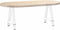 vidaXL - Salontafelpoten - 2 - st - A-vormig - 50x(42-43) - cm - staal - wit