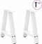 vidaXL - Salontafelpoten - 2 - st - A-vormig - 50x(42-43) - cm - staal - wit