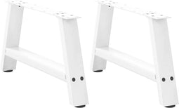 vidaXL - Salontafelpoten - 2 - st - A-vormig - 60x(30-31) - cm - staal - wit
