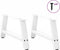 vidaXL - Salontafelpoten - 2 - st - A-vormig - 60x(30-31) - cm - staal - wit