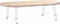 vidaXL - Salontafelpoten - 2 - st - A-vormig - 60x(30-31) - cm - staal - wit