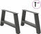 vidaXL - Salontafelpoten - 2 - st - A-vormig - 60x(30-31) - cm - staal - antraciet